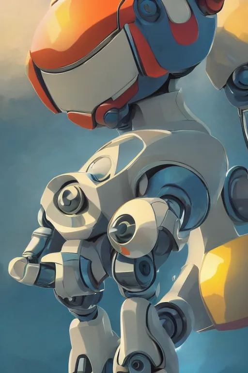 Image similar to metabots medabots medarotto medarot robot minimalist comics, behance hd by jesper ejsing, by rhads, makoto shinkai and lois van baarle, ilya kuvshinov, rossdraws global illumination ray tracing hdr radiating a glowing aura