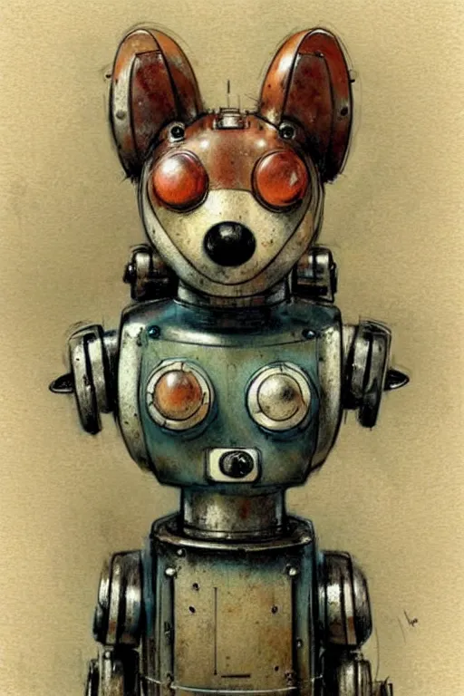 Image similar to (((((1950s retro robot dog . muted colors.))))) by Jean-Baptiste Monge !!!!!!!!!!!!!!!!!!!!!!!!!!!