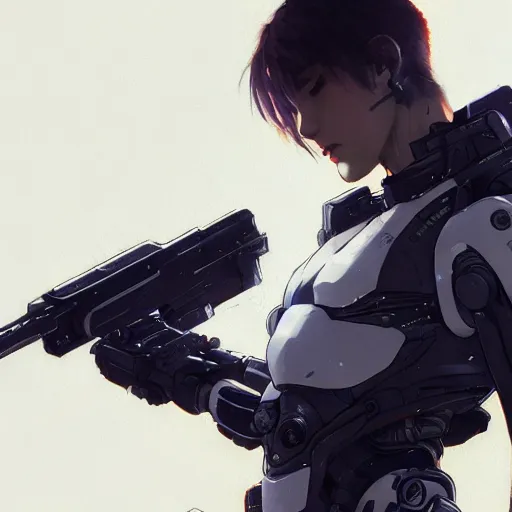 Image similar to bokeh, beautiful detail, stars in the sky, cybernetic, sci-fi space game art, jeon Jungkook holding a gun. alien planet art by Akihito Yoshitomi AND Yoji Shinkawa AND Greg Rutkowski, Mark Arian trending on artstation