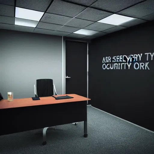 Image similar to a dark security office ( photo - realistic )