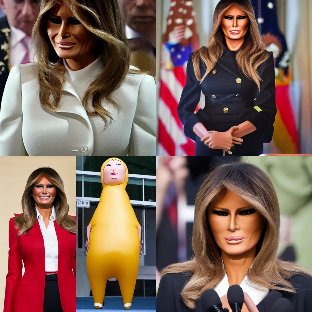 Melania Trump as an inflatable doll photorealistic Stable Diffusion