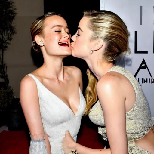 Image similar to brie larson and amber heard kissing