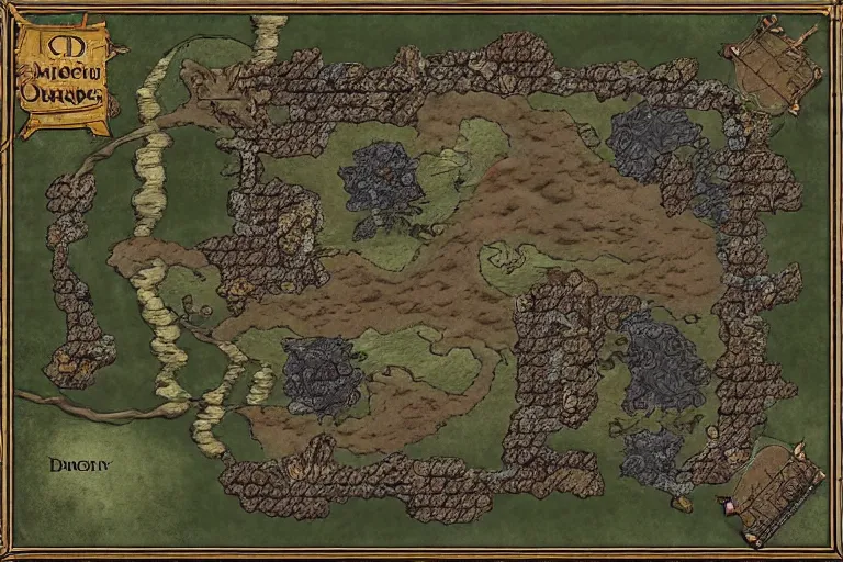Image similar to d & d battle map with grid, 8 k, high detail