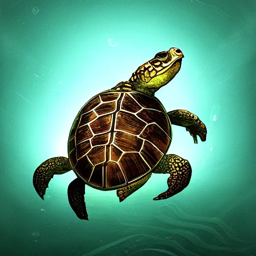 Prompt: Digital art of an anthropomorphic turtle, astonishing detail, high res, award winning, great composition, amazing lighting