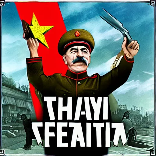 Prompt: stalin plays videogame