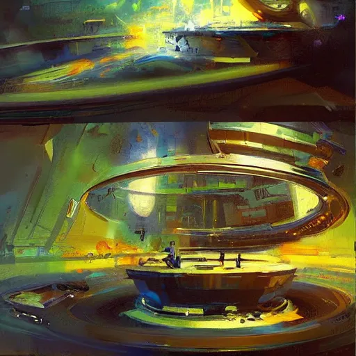 Prompt: a bowl that is portal to another dimension. in the style of john berkey. trending on artstation and deviantart. digital art.