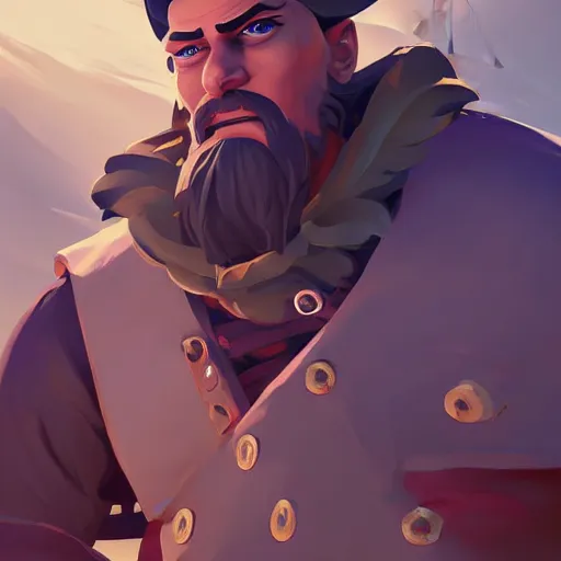 Image similar to painting jack the pirate on sea of thieves game avatar hero smooth face median photoshop filter cutout vector behance hd by jesper ejsing, by rhads, makoto shinkai and lois van baarle, ilya kuvshinov, rossdraws, illustration, art by ilya kuvshinov and gustav klimt