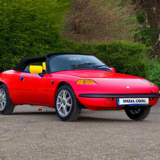 Image similar to lotus elan m100 glossy paintwork, photography, detailed