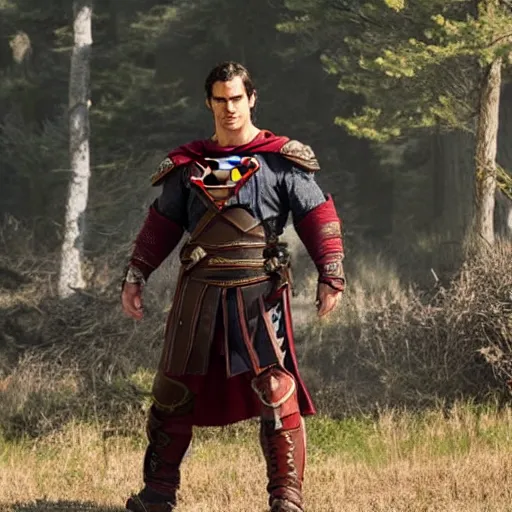 Prompt: Henry Cavill as a character in world of Warcraft
