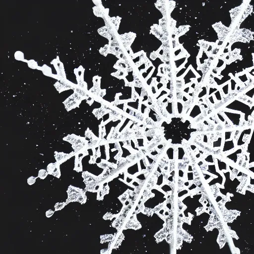 Image similar to an alien snowflake, white background, studio lighting, macro lens, dslr