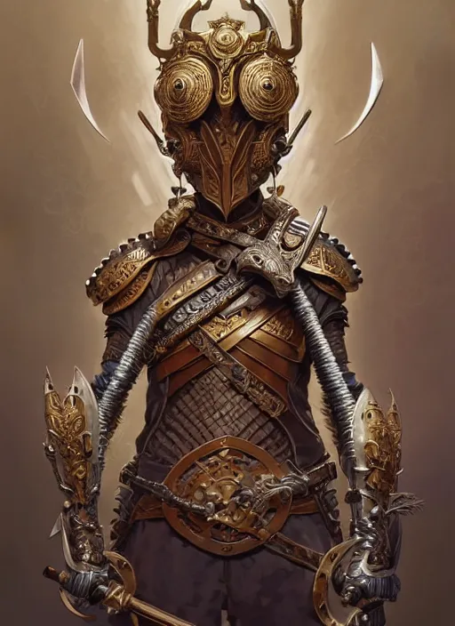 Prompt: symmetry!! portrait of a rat warrior wearing detailed ornate armor and helmet, intricate, elegant, highly detailed, my rendition, digital painting, behance, concept art, smooth, sharp focus, illustration, art by artgerm and greg rutkowski and alphonse mucha and huang guangjian and gil elvgren and sachin teng