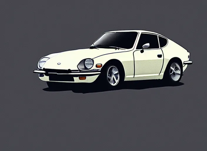 Prompt: a datsun 2 4 0 z in the art style of friedrich, caspar david