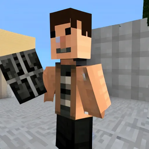 Image similar to tom cruise as a skin in minecraft