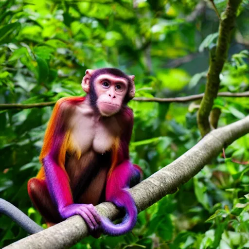 Image similar to a rainbow monkey