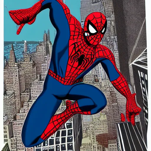 spiderman swing on the new york, marvel illustration, | Stable Diffusion |  OpenArt