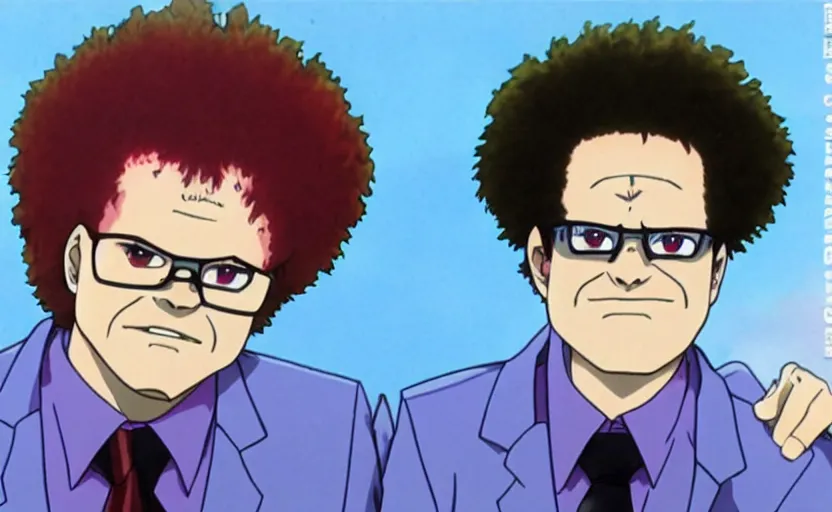 Image similar to Dr. Steve Brule in Neon Genesis Evangelion