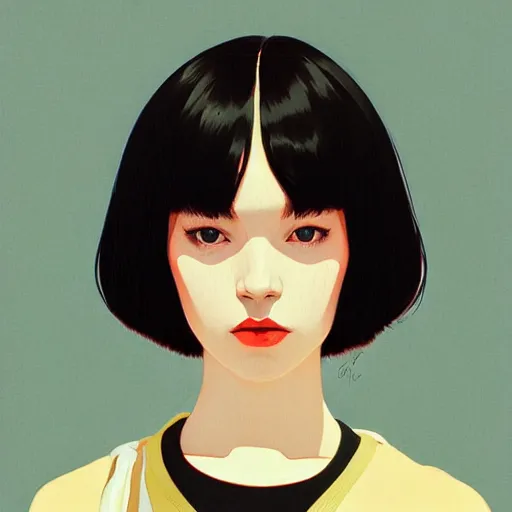 Prompt: portrait by james jean by ilya kuvshinov kintsugi