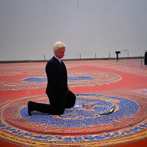 Image similar to geert on his knees praying to mecca, Qiblah