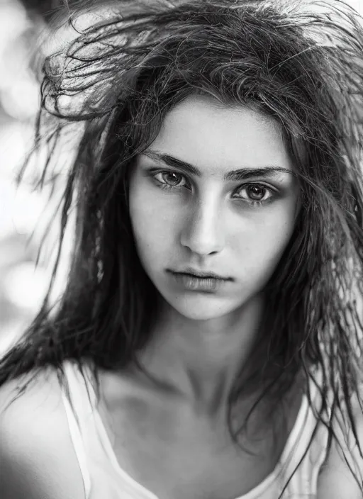 Image similar to portrait of a beautiful 20-year-old Italian woman by Michela Riva, close up, detailed, award winning, Sony a7R