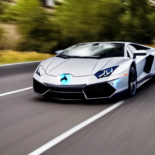 Prompt: mr beast driving a lamborghini great photograph