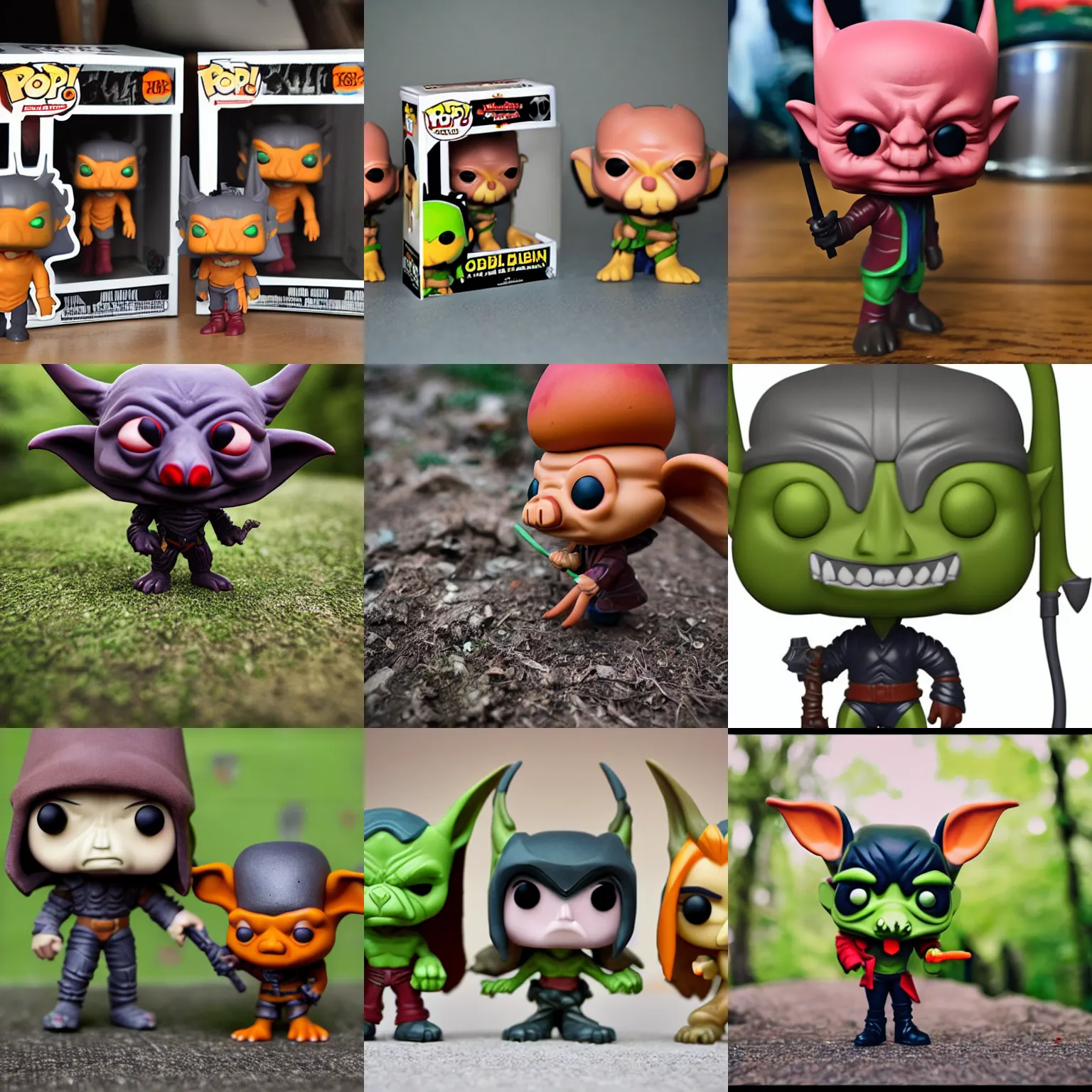 Prompt: goblin funko pop, photography