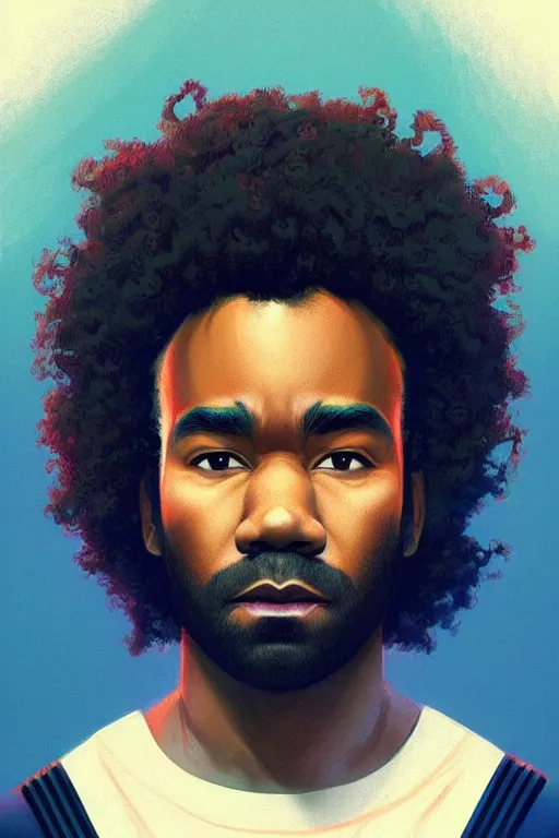 Prompt: Childish Gambino, curly hair, symmetrical!! sci-fi, modern, colourful!! highly detailed, digital painting, artstation, concept art, sharp focus, illustration, by greg rutkowski