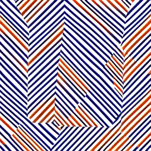 Image similar to textile pattern orange diagonal stripes with thin blue and white lines, high quality 2d