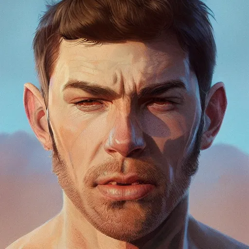 Image similar to milky man, light stubble, digital art, photorealistoc, art by greg rutkowski, hyperdetailed, western comic style, comic, comic style, sharp lineart, professional lighting, deviantart, artstation, trevor henderson, rossdtaws, cinematic, dramatic