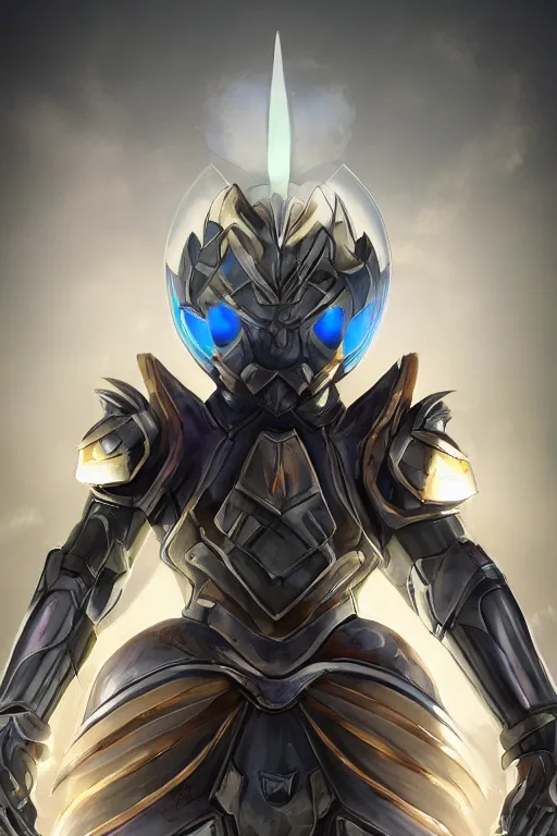 Image similar to helmet armor guardian destiny in witch queen illumination ray tracing hdr fanart arstation by sung choi robot ninja mask and eric pfeiffer and gabriel garza and casper konefal