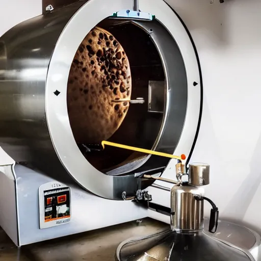 Image similar to coffee roaster machine flying through space