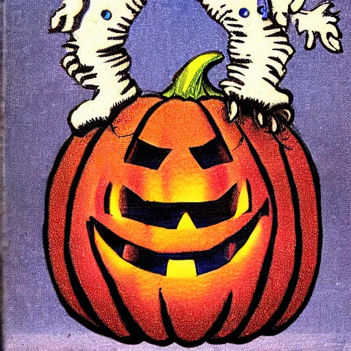 Prompt: A beautiful, highly detailed illustration of the intimidating 'last boss of Halloween' in an NES instruction manual