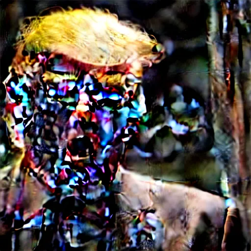 Image similar to donald trump as zombie in the walking dead. movie still. cinematic lighting