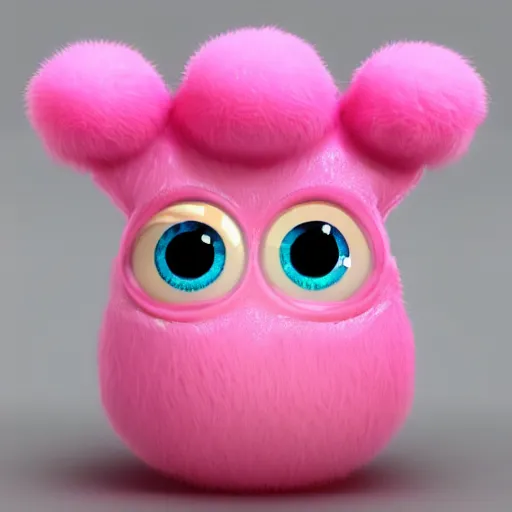 Image similar to cute pink pastele fluffy spuder with huge eyes inside the bottle, digital illustration, cartoon creature, vivid color, soft light, nice, cute, beautiful, masterpiece, tranding on artstation, very detailed, 3 d render