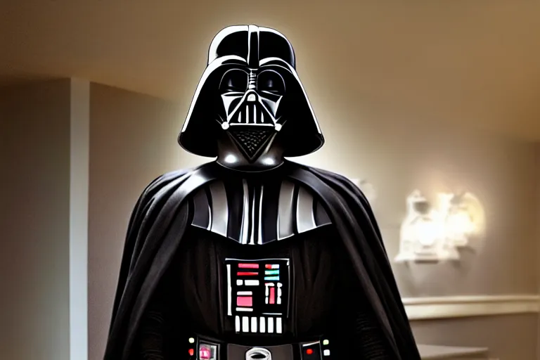 Image similar to darth vader in the backrooms