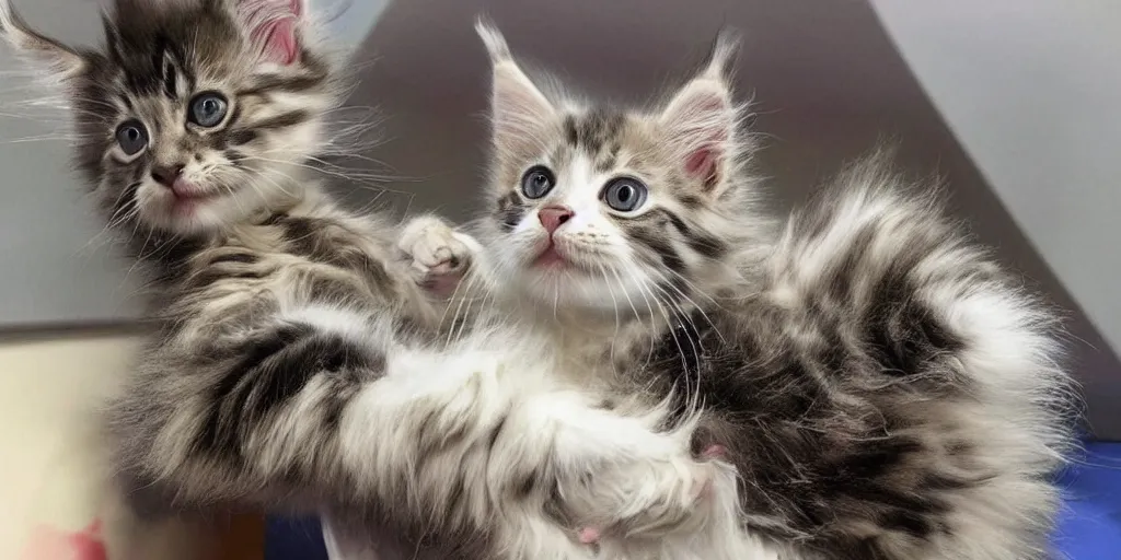 Image similar to maine coon kitten descendant 1 million in the future. the kitten wears a spacesuit, and explores cosmos in a space ship with a cat tree. science fiction blockbuster movie kittens rule the world or my favorite martian is a kitten!, lightyear ( film, 2 0 2 2 ), star wars, silent running, sttng, arrival.