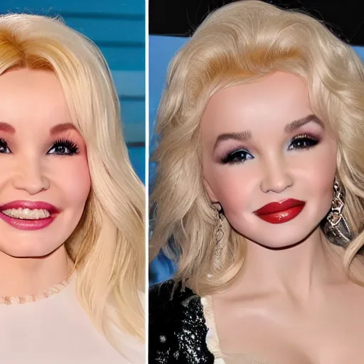 Prompt: genetic mix of dolly parton and dove cameron