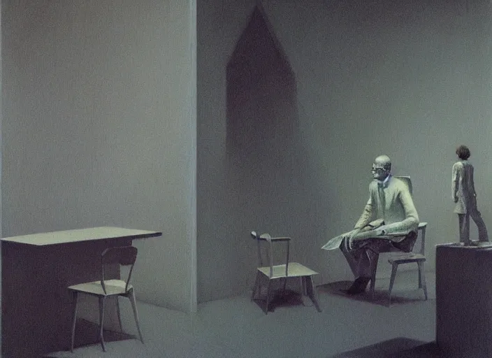 Prompt: portrait of me and you, science fiction, Edward Hopper and James Gilleard, Zdzislaw Beksinski highly detailed