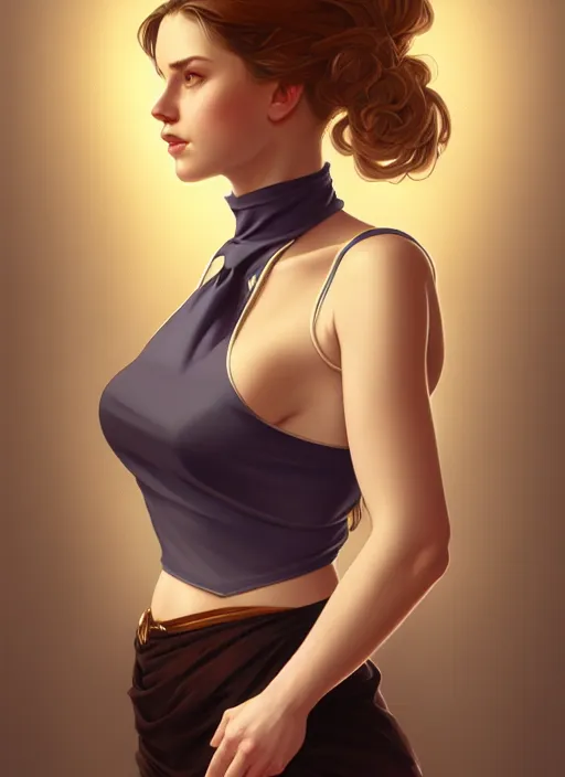 Prompt: portrait of a full body of beautiful young female secretary, d & d, sleeveless turtleneck, pencil skirt, fantasy, flat lighting, intricate, highly detailed, digital painting, artstation, concept art, smooth, sharp focus, illustration, art by simon bisley and greg rutkowski and alphonse mucha, natural tpose