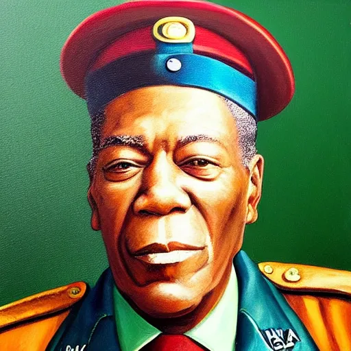 Image similar to “Oil painting of Buddy Guy as a World War 1 general, 4k”