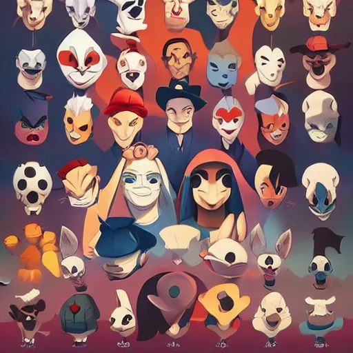 Image similar to face icon stylized minimalist animaniacs, loftis, cory behance hd by jesper ejsing, by rhads, makoto shinkai and lois van baarle, ilya kuvshinov, rossdraws global illumination