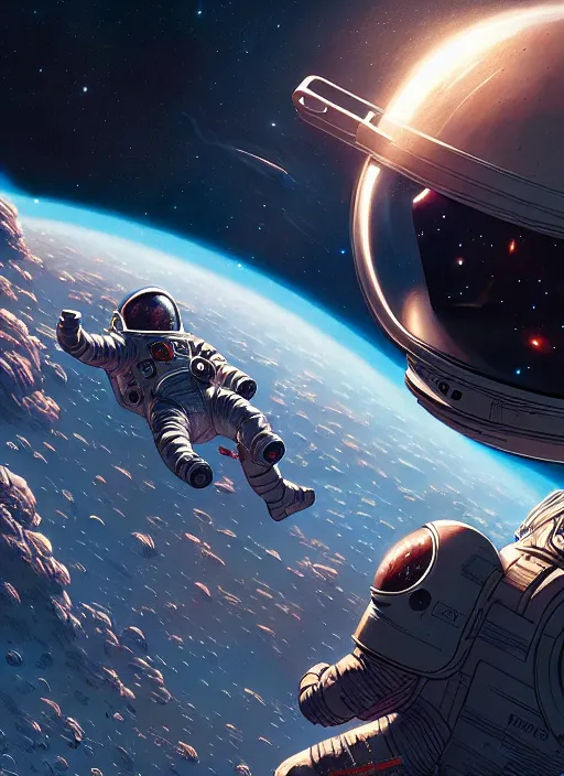 masterpiece concept art, astronaut lost in space, by Stable Diffusion