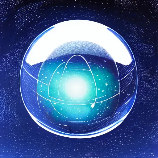 Prompt: glass sphere containing a galaxy, extremely detailed, sharp focus, wide view, smooth, digital illustration, by james jean, by rossdraws, frank franzzeta, sakimichan 8 k, photorealistic