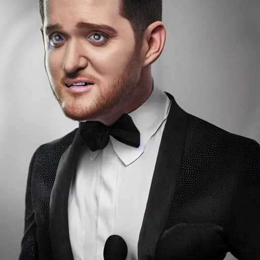 Image similar to hyperrealistic dslr film still of michael buble disguised a bubbles, bath, stunning 8 k octane comprehensive 3 d render, inspired by istvan sandorfi & greg rutkowski & unreal engine, perfect symmetry, dim volumetric cinematic lighting, extremely hyper - detailed, incredibly real lifelike attributes & flesh texture, intricate, masterpiece, artstation, stunning