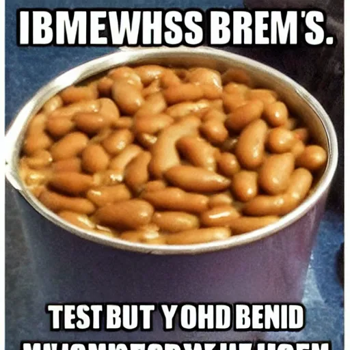 Image similar to meme about british beans