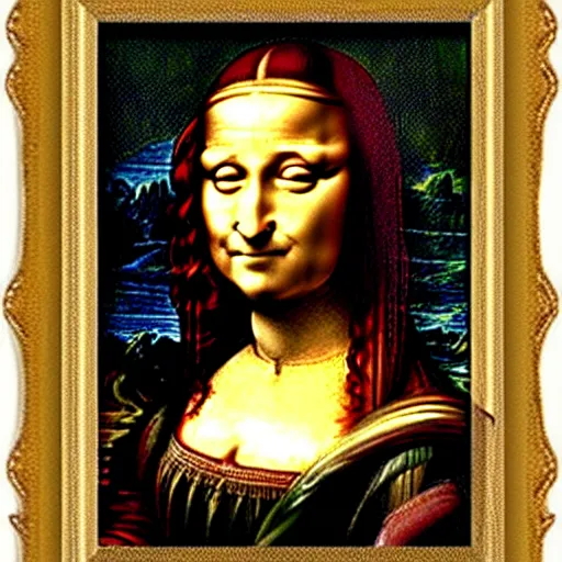 Prompt: monalisa drawing leonardo da vinci, oil painting, highdetailed