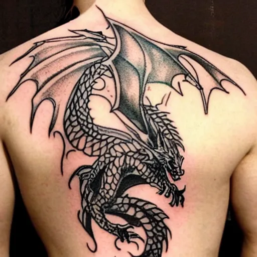Prompt: dragon tatoo