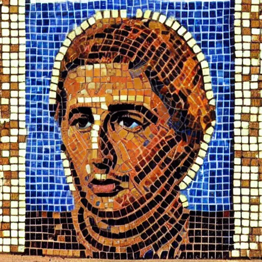 Prompt: portrait of bachir gemayel as a byzantine mosaic, perfect face, perfect eyes, very detailed, very realistic, elegant, top art, renowed artwork