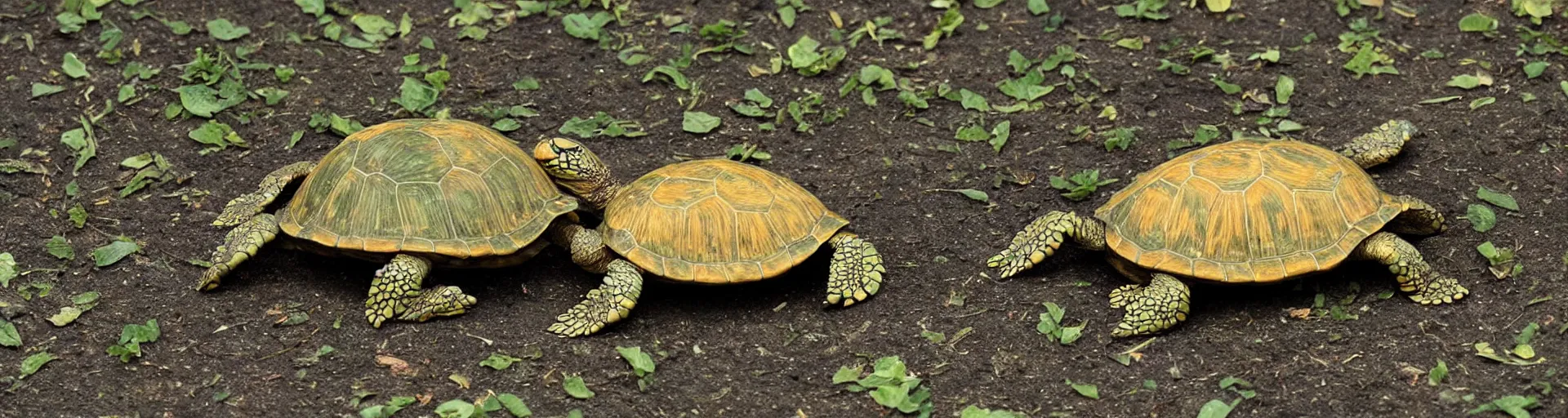 Image similar to a turtle looking like goldorak