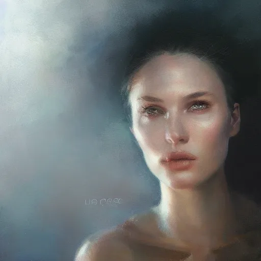 Image similar to portrait of a mage, sharp focus, ethereal light, by livia prima