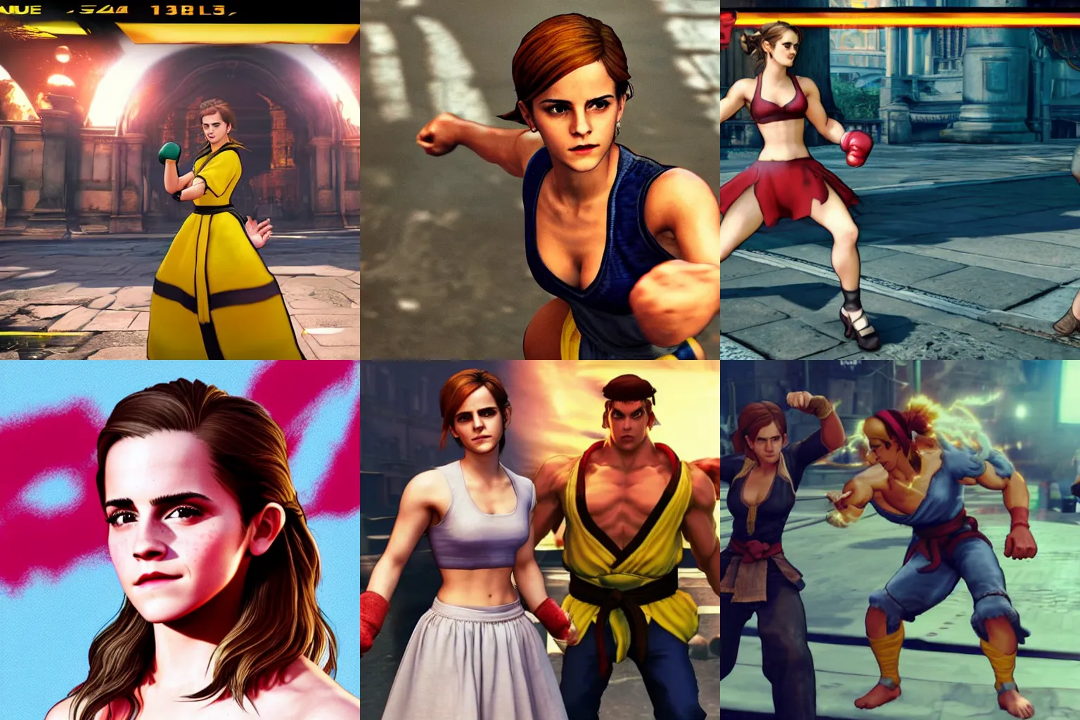 Prompt: emma watson in street fighter v